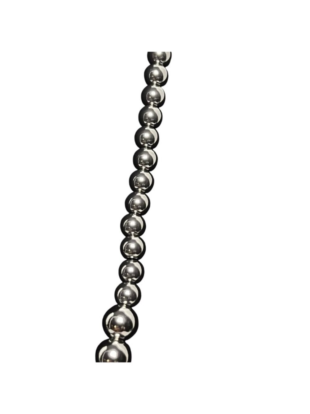 GM Stainless Steel And Clear Rhinestone Necklace (6323) - Picture 5 of 7